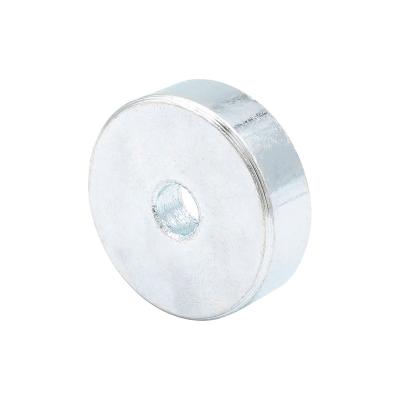 Lav Neodymium Pottemagnet Ø20x6,0 mm med undersænket skruehul Ø4,5 mm og 8,5 kg trækkraft